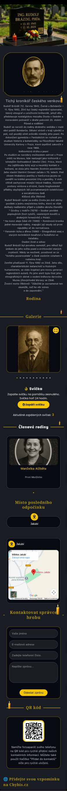 vCard Template Věčná záře