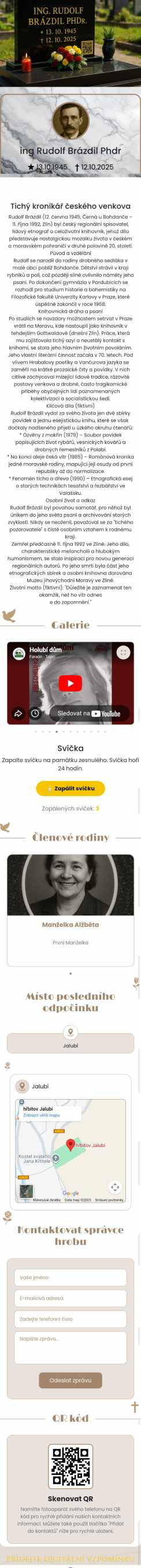 vCard Template Světlo domova