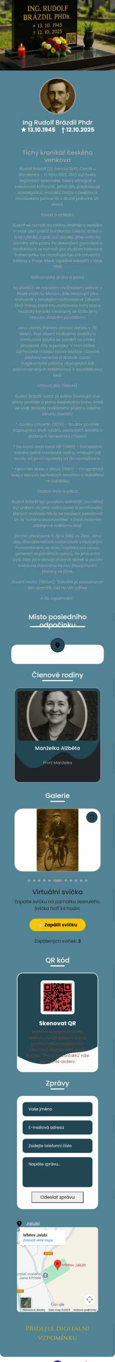 vCard Template Klid duše Vlastní design