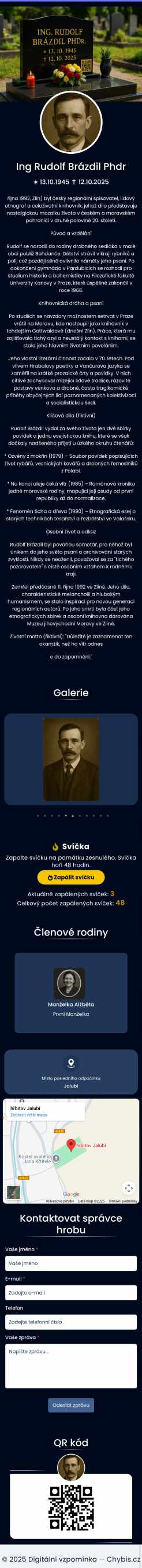 vCard Template Noční světlo